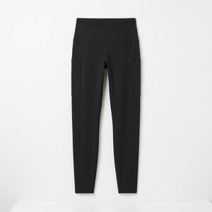 High-Waist Tummy Control Pocket Leggings - Black - Medium